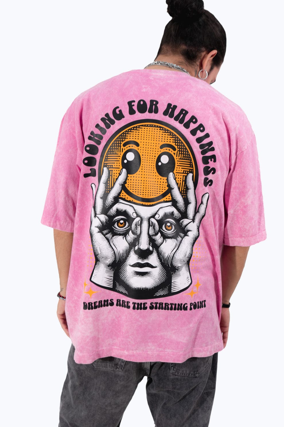 camiseta SMILE ACID WASH